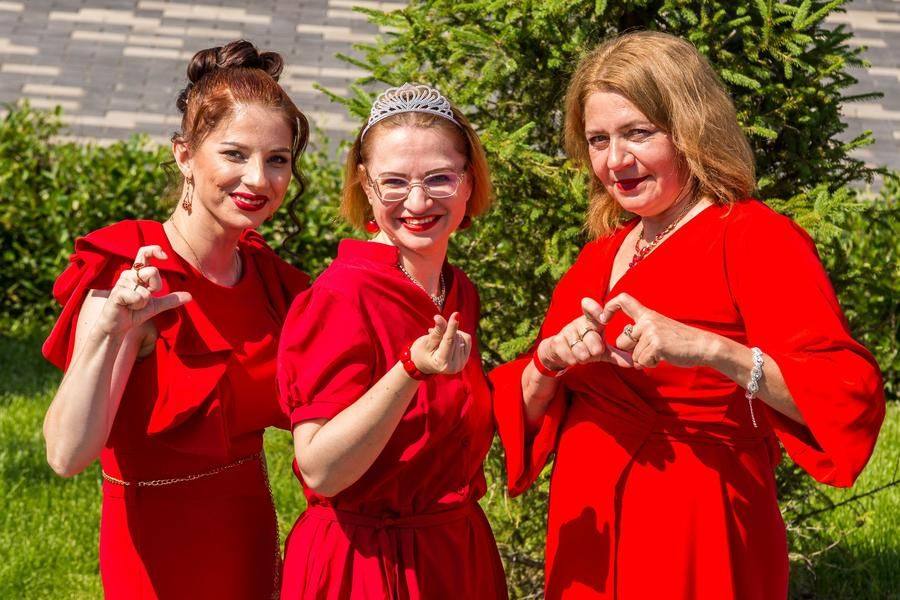 Dozens of women and girls gather to share the energy of beauty with the world
