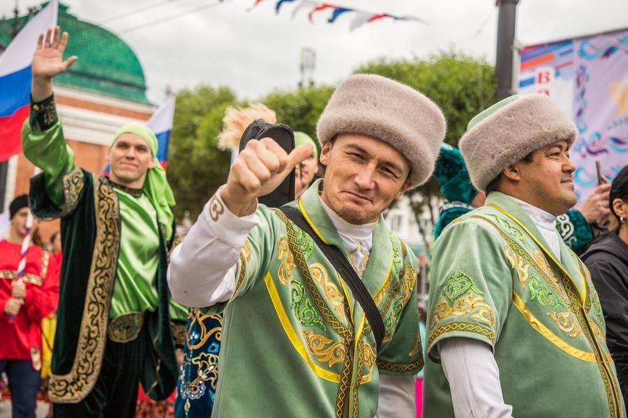 The guests from Kazakhstan are happy to be part of this large‑scale event