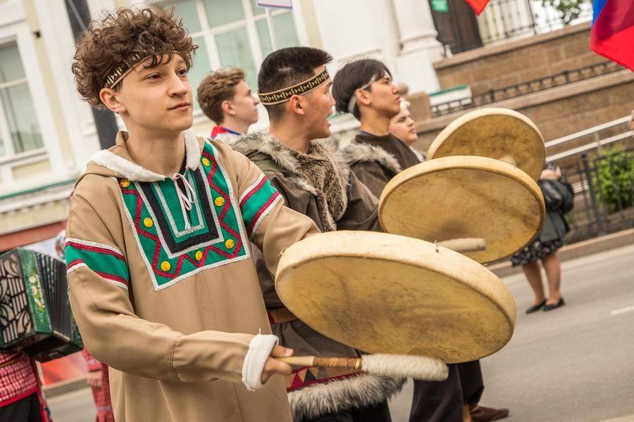 Probably no one here creates more cheerful noise than these enthusiastic young men
