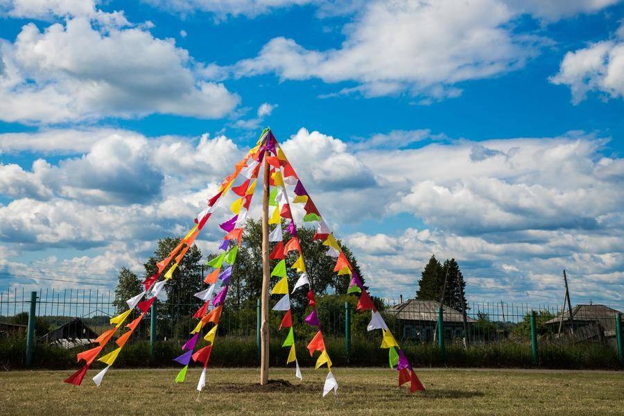 The “Spike” stadium is brightly decorated for the celebration