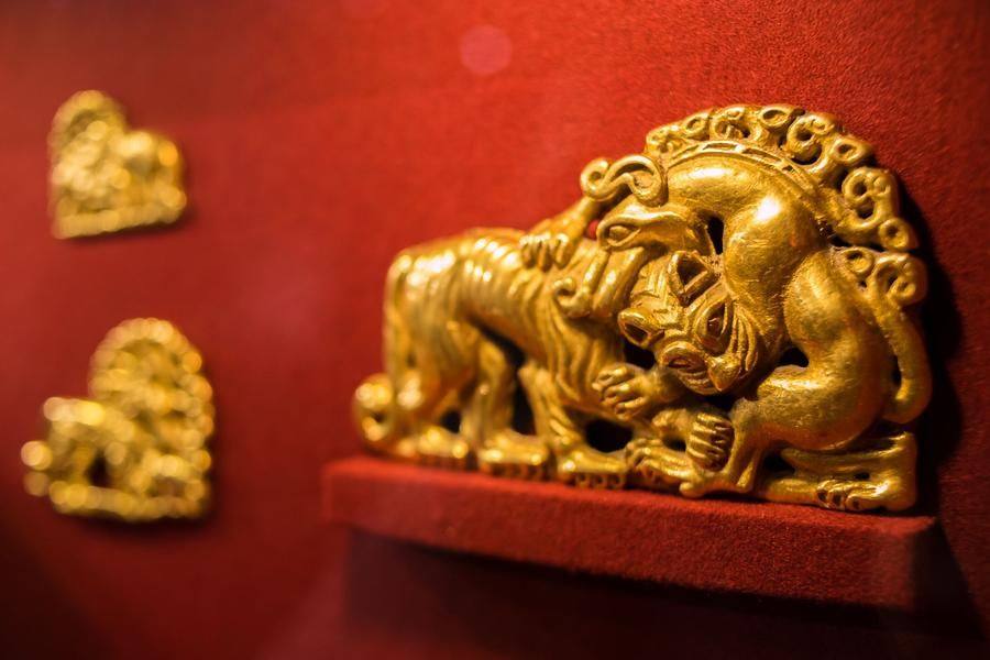 The highlight of this display is the treasures from Peter the Great’s Siberian Collection