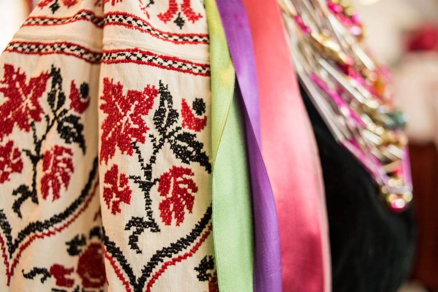 The display features women’s costumes that were worn in the Lipetsk Region