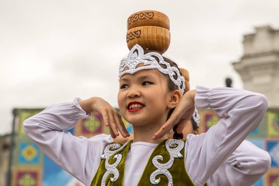 It’s a Kazakh dance with bowls