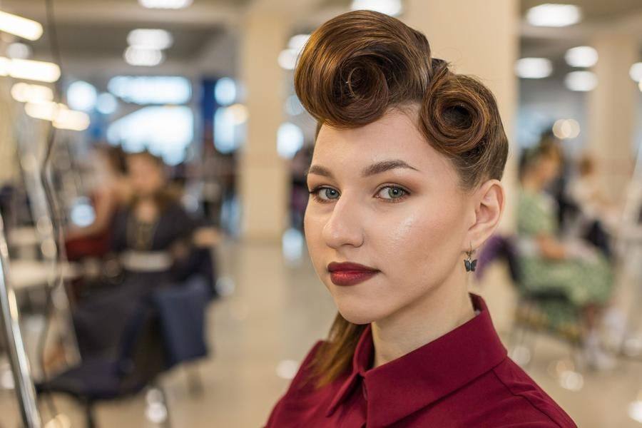 Many competition hairstyles are comfortable and practical, true to the spirit of the era