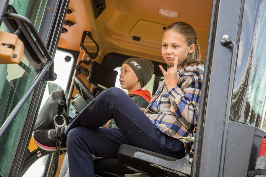 Sitting in the driver’s seat of this powerful new tractor is something you can only experience on days like this