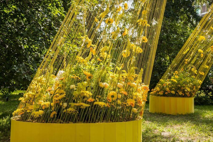 “Rays of Knowledge” in every shade of yellow seem to be sent to us from above