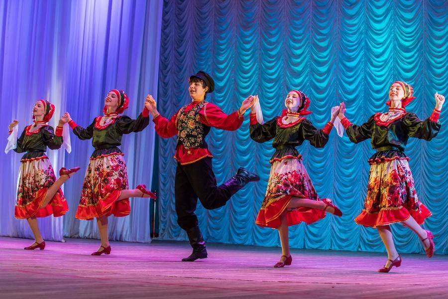 The colorful costumes emphasize the theme of the story