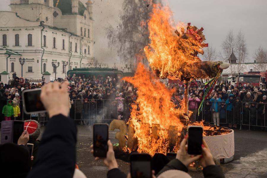 The fire symbolizes the warmth of the coming spring and a complete renewal