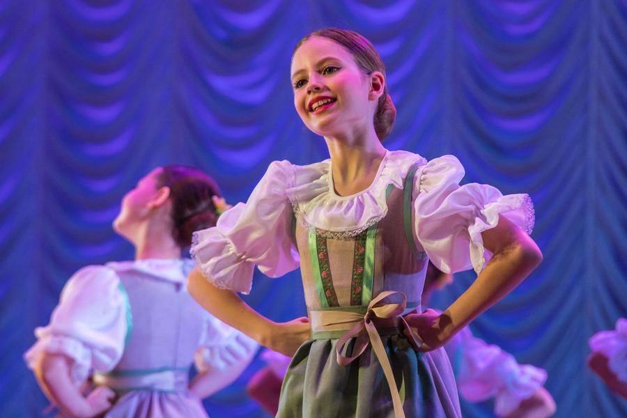 The girls are wearing dirndls, the traditional German folk costume