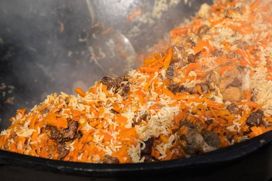 Fragrant pilaf gains attention at the first sight