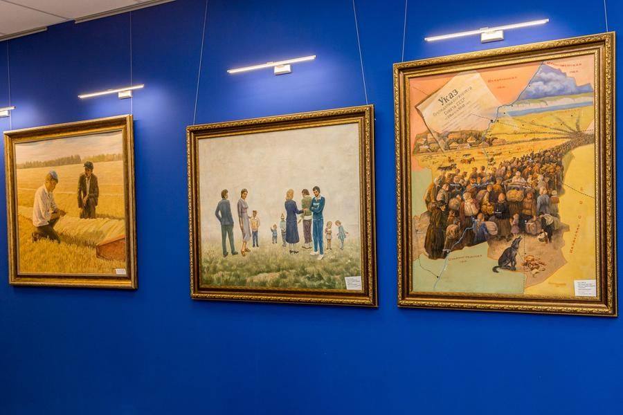 An entire hall serves as his art gallery, where each painting holds its rightful place