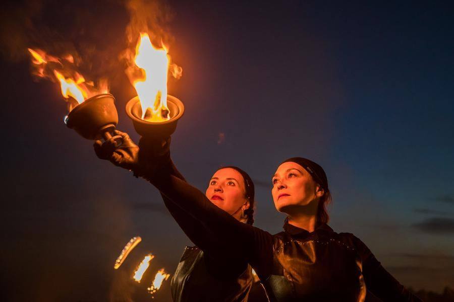 In every piece, fire acts as a full creative partner in the artistic statement