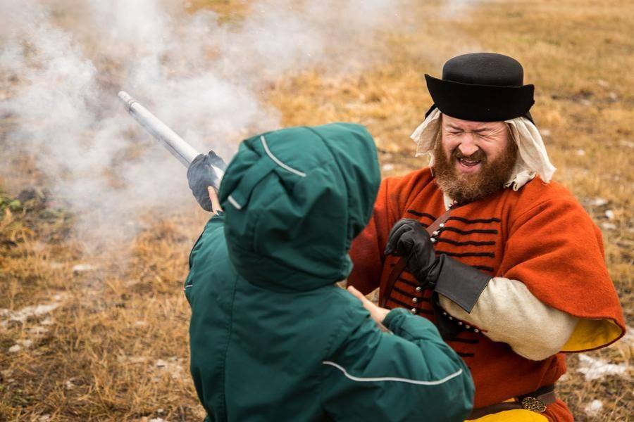 Even children are allowed to fire a shot — with all safety measures in place
