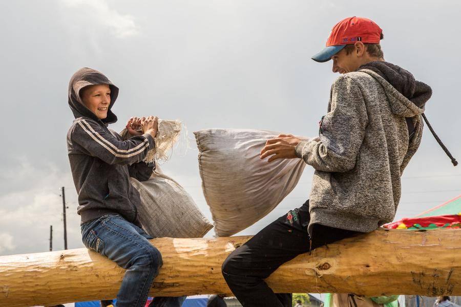 Sack fights are a favourite pastime across many different cultures