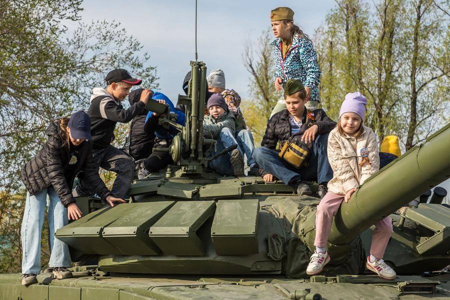 The imposing tanks and armoured personnel carriers fascinate children to no end