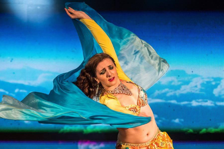 This is already Ksenia Kortavykh’s third appearance on stage today