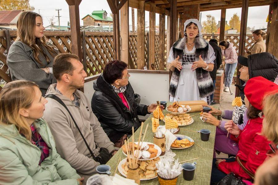 Besides the waffles, the sweet table features commercial pastries the bakers of Alexandrovka are famous for