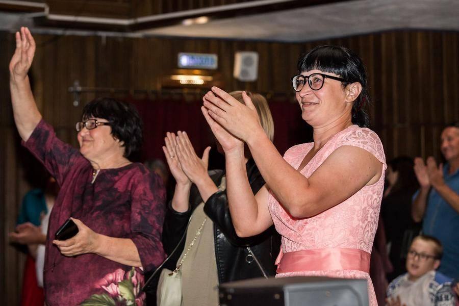 The audience gives the skilled dancers a standing ovation