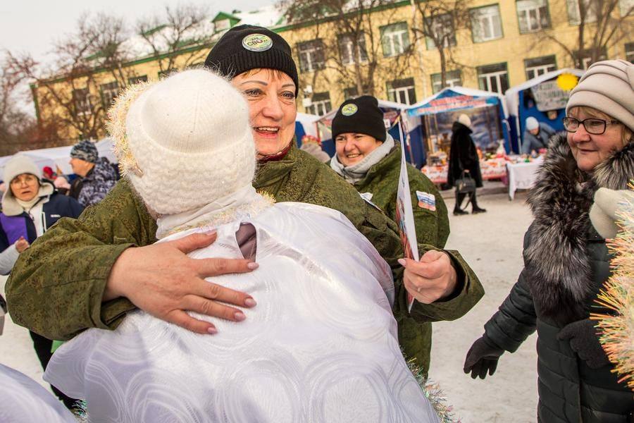 Its head, Tatyana Koryukina, happily accepts the congratulations