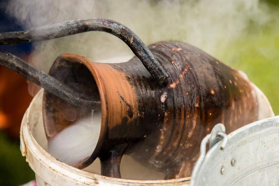 Next, the elegant jug needs an immediate, dramatic cooling