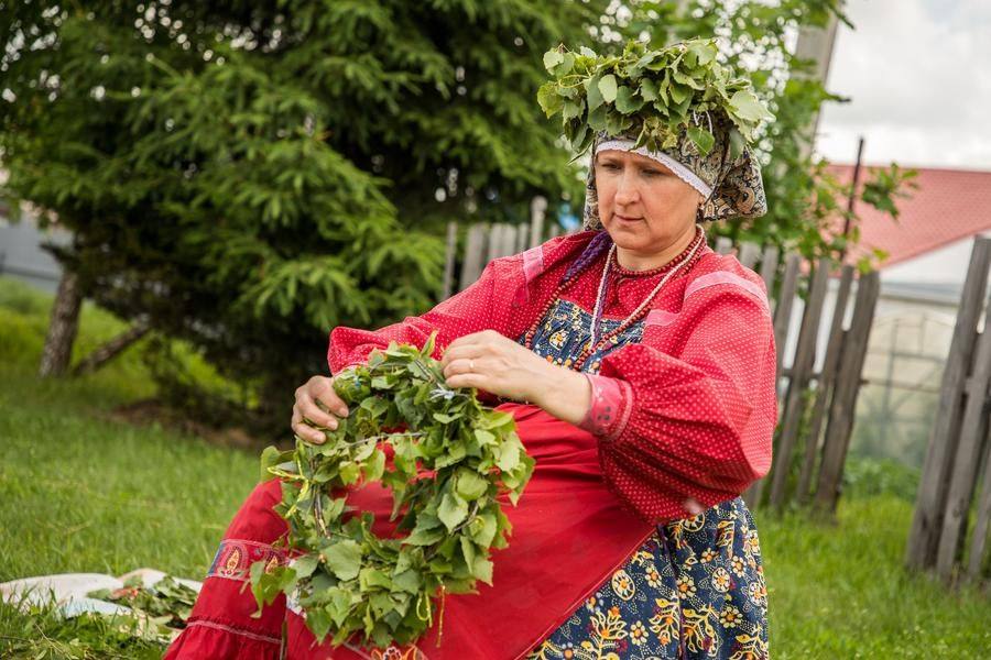 A separate area is dedicated to making birch wreaths