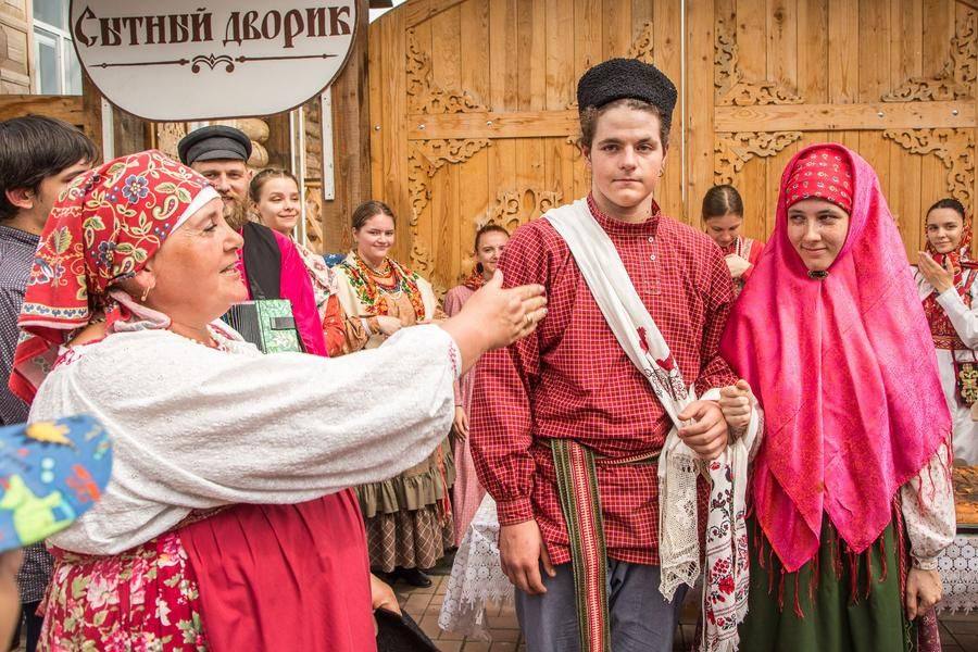 Perhaps the only thing left outside this beautiful reconstruction is the church wedding ceremony