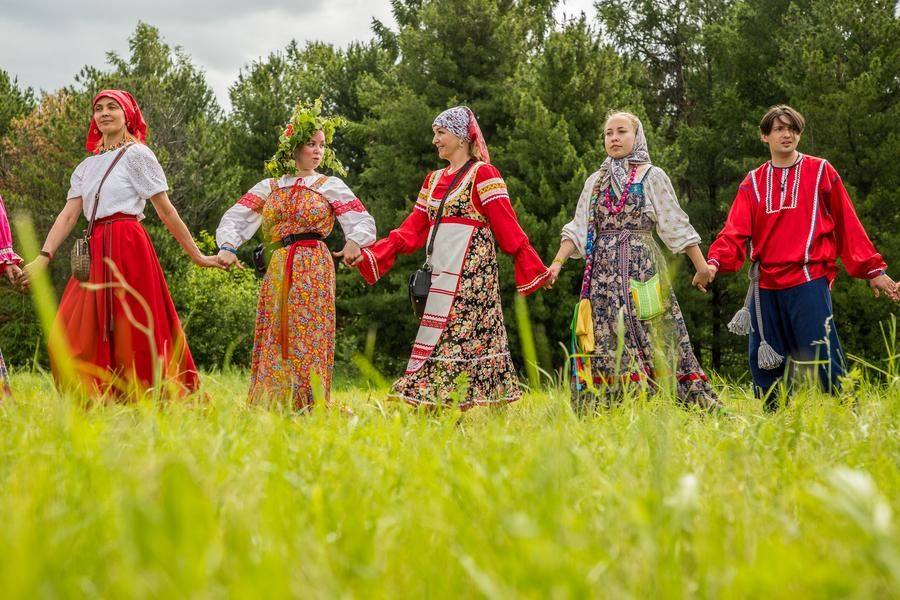 The picturesque meadow is an ideal spot for folk dancing