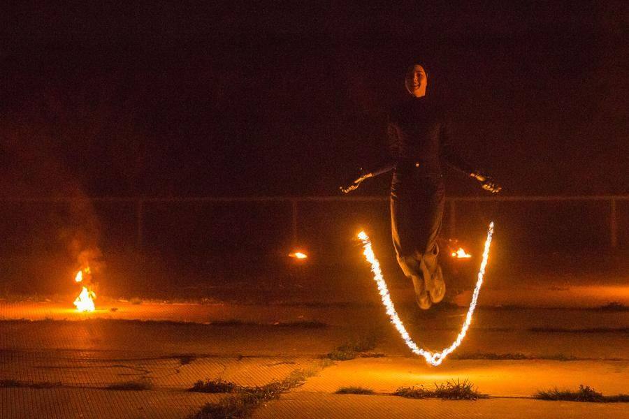 Yes, it is: the jumps to the lively music leave no doubt
