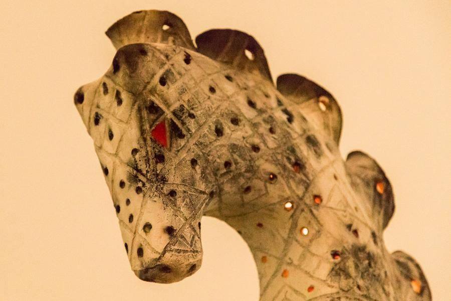 Without the flames, the horse looks completely different