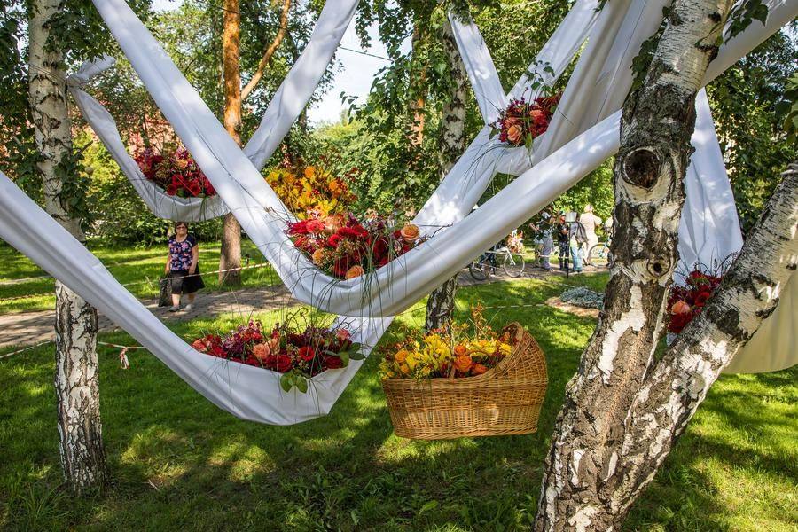 Right nearby is the “Mother and Child” installation made of many cradles