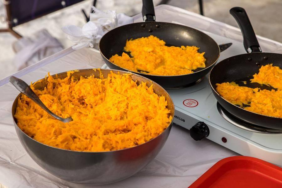 Today, she aims to bake 2,026 pumpkin pancakes using her grandmother’s recipe