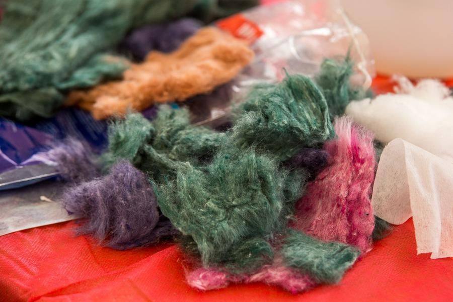 And here’s the wool used in this process