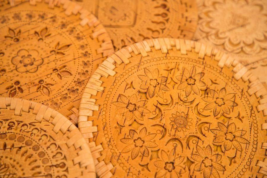 Every summer, the master personally harvests birch bark to last him a whole year