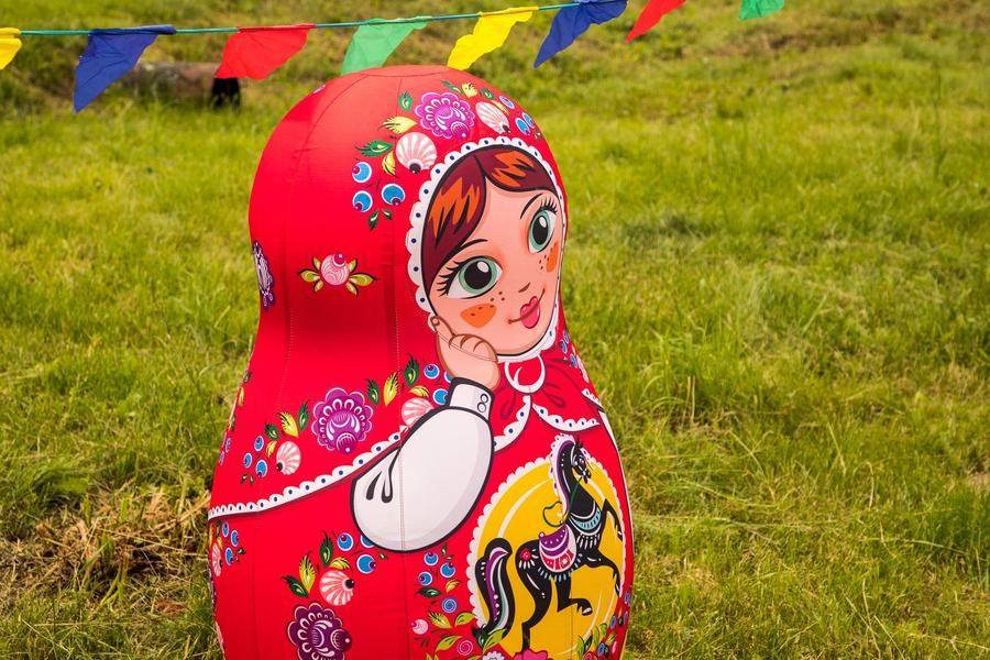 Another zone is decorated with symbols of traditional culture