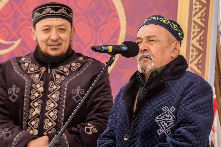 He is joined by Damir Sagandykov, the imam of Odesskoye District