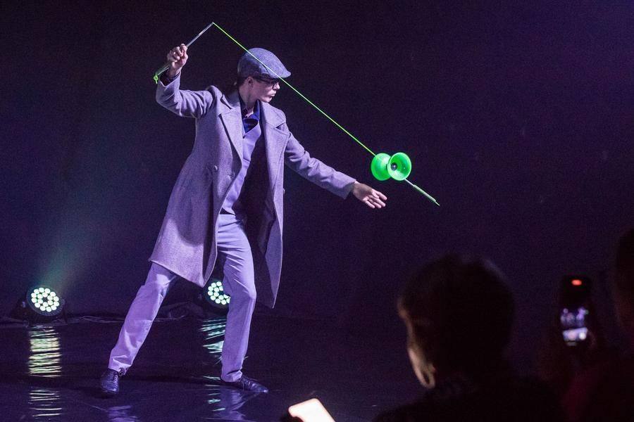 Two sticks, a string, and a specially shaped spool create endless trick combinations