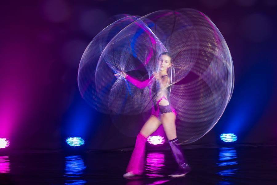 At times, it looks like she’s creating a glowing halo around herself