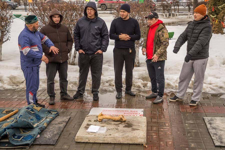 The highlight of the festival is the Kazakh bone‑breaking competition